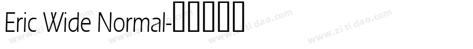 Eric Wide Normal字体转换